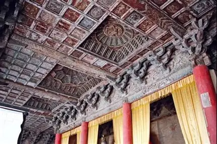 三清殿朝元图太乙真人局部